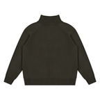 Mock-Zip Pullover Sweater (Espresso)