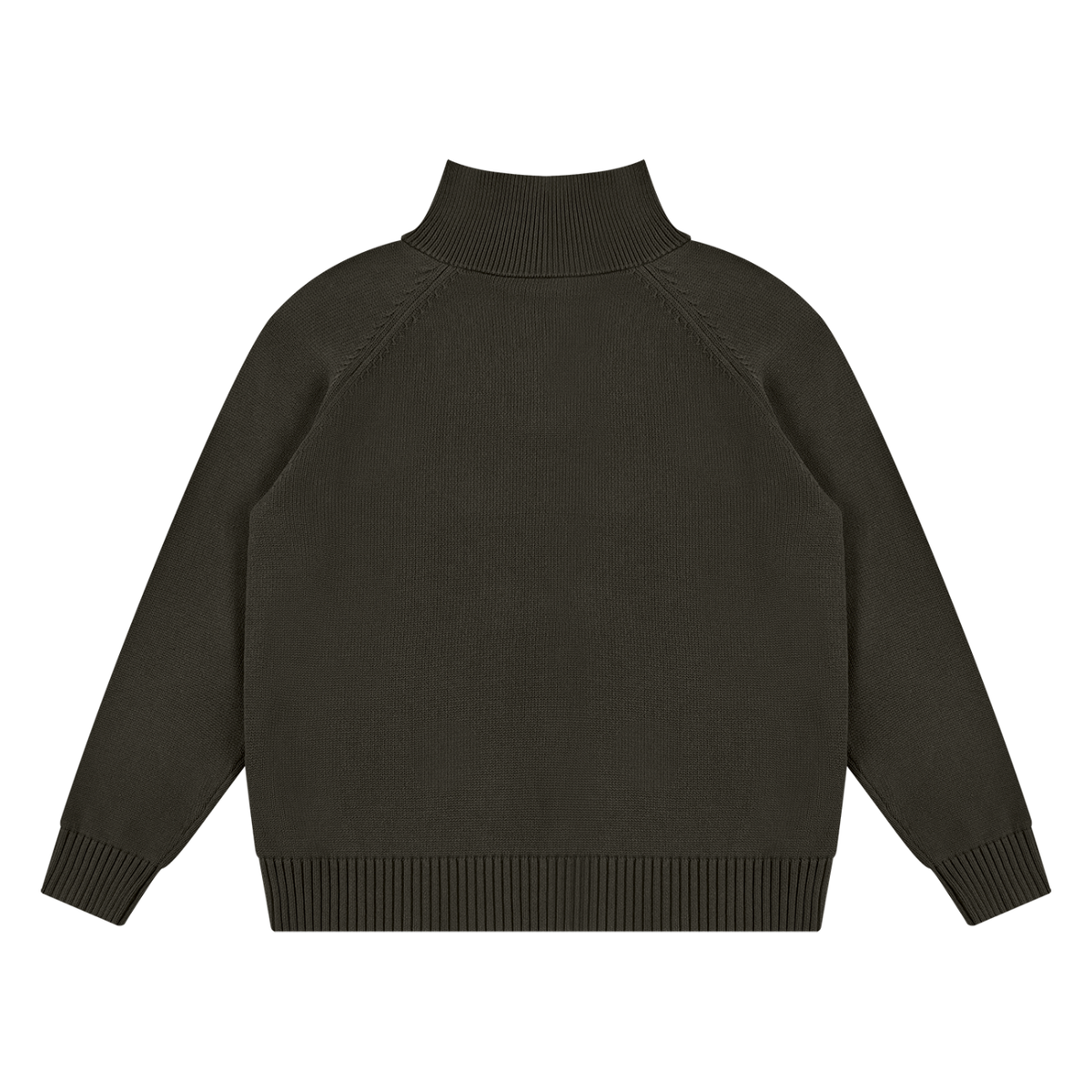 Mock-Zip Pullover Sweater (Espresso)