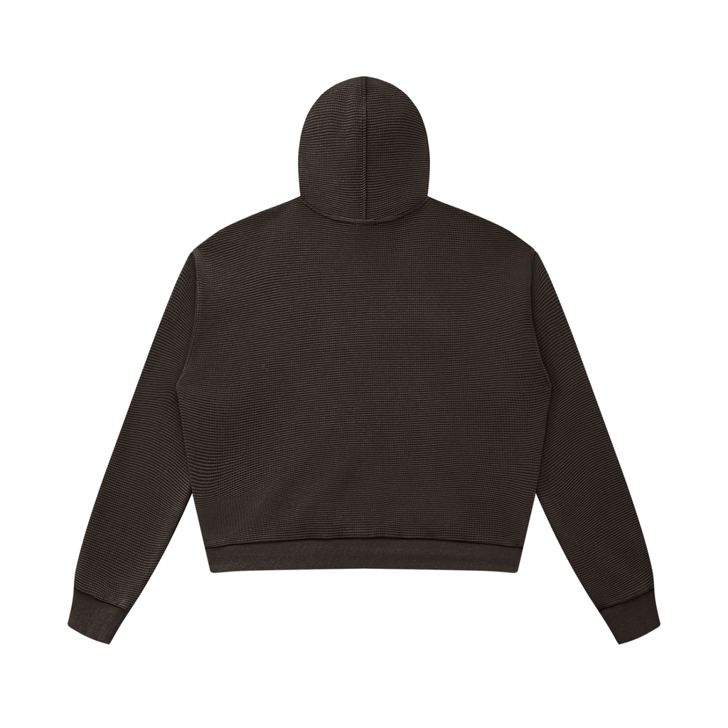 مجتمع Waffle Zip Hoodie (Espresso)