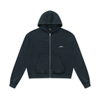 مجتمع Waffle Zip Hoodie (Navy)