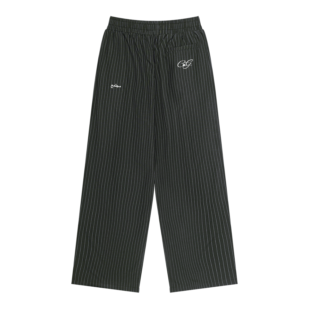 Pleated Pinstripe Trousers