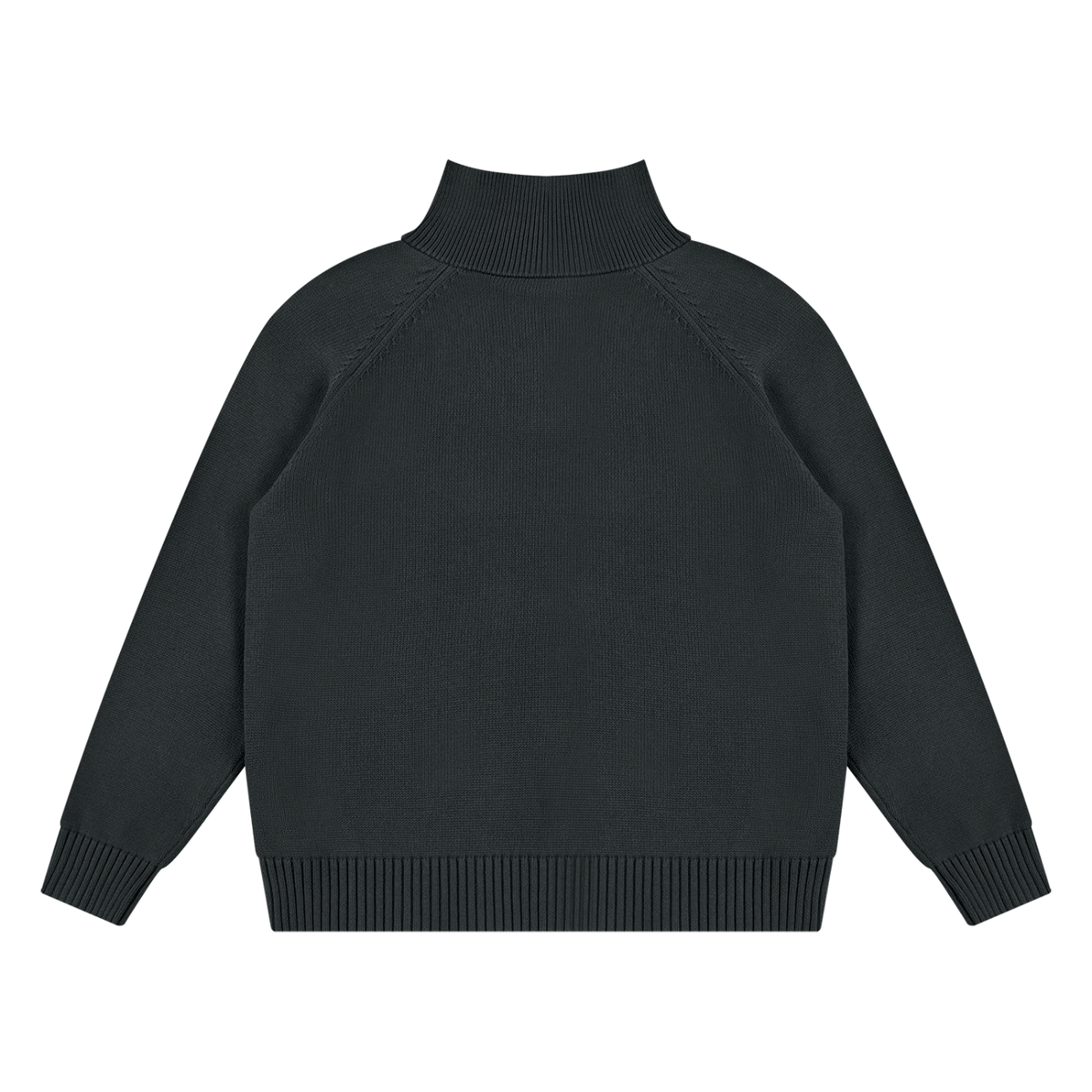 Mock-Zip Pullover Sweater (Dark Grey)