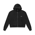 مجتمع Waffle Zip Hoodie (Charcoal)