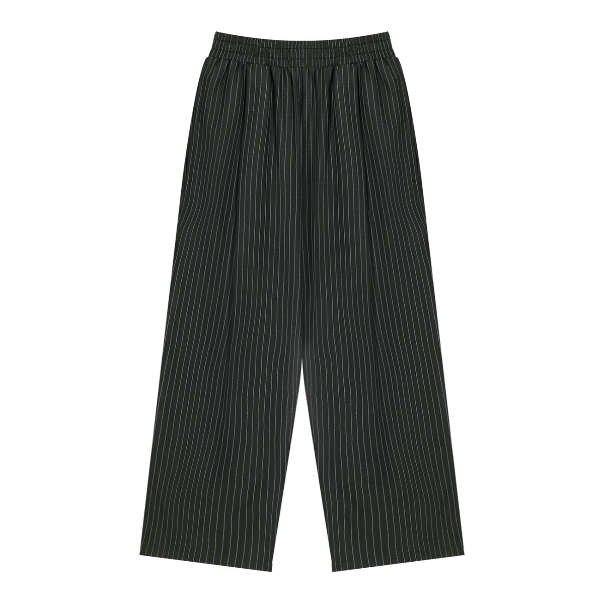 Pleated Pinstripe Trousers