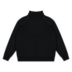 Mock-Zip Pullover Sweater (Black)