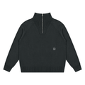 Mock-Zip Pullover Sweater (Dark Grey)