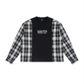 Plaid-Split T Shirt (Black)