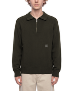 Mock-Zip Pullover Sweater (Espresso)
